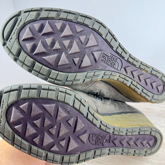 The North Face Women’s Leather Wedge Ankle Boots Gray Waterproof IcePick 7.5 - Picture 8 of 11
